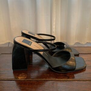 Chuky Block Black Heels